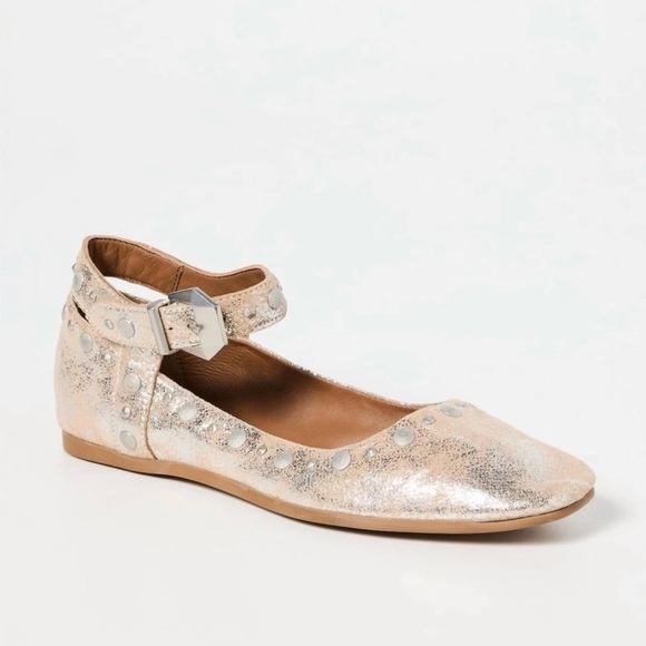 Free People Shoes - Free People Mystic Mary Jane Flats Metallic Size 8/38